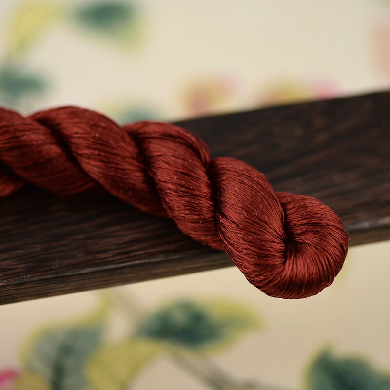 100% silk thread hand embroidery embroider cross stitch 1pcs 400m silk embroidery thread Dark orange series 13 pure colors: 10