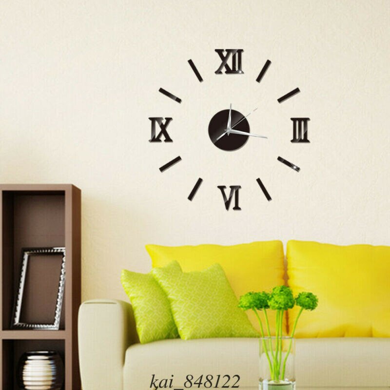 ¡Superventas! Reloj de pared adhesivo de estilo moderno 3d, superficie de espejo Diy, adhesivo para reloj de pared artístico, decoración para el hogar y la Oficina