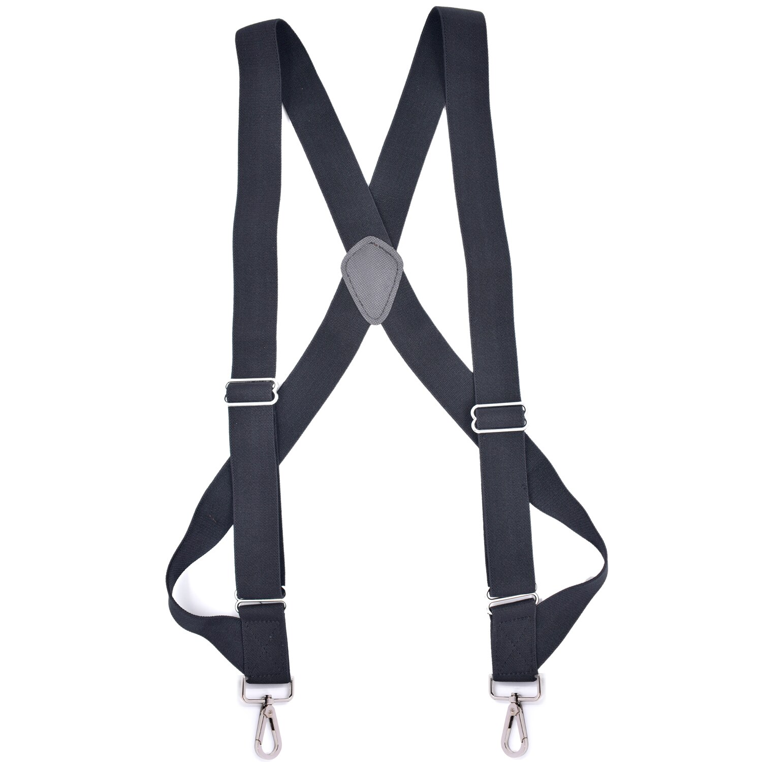 Unisex Lumberjack Harness Suspender Classic 2 Big Hook Clips Suspensorio Masculino: Black