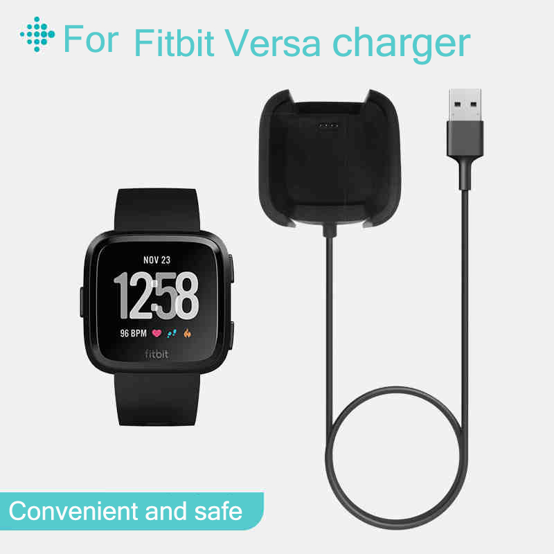 USB Oplaadkabel Cradle Station voor Fitbit Versa Charger Fit bit Versa Band Smart Horloge Vervanging USB Charger Cable