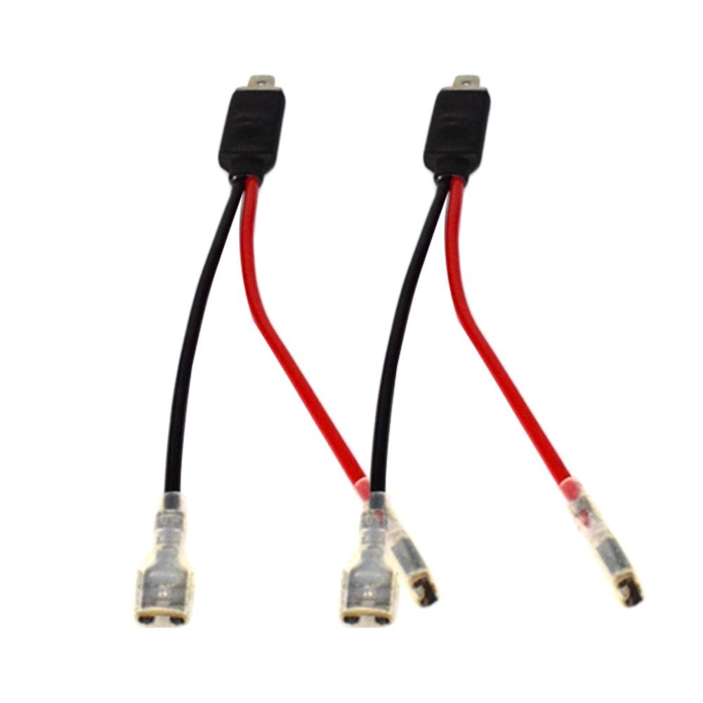 Safety Headlight Adapter Cables High 2x Male Plug Single Diode Converter Adapter Cables for H1 LED HID Headlight Bulb