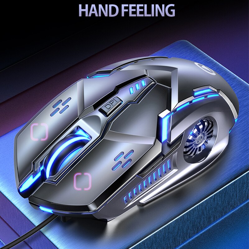 Ergonomic Wired Gaming Mouse LED 3200 DPI USB Computer Mouse Gamer RGB Mice Breathing Light 6 Keys Control Mouse for PC Laptop
