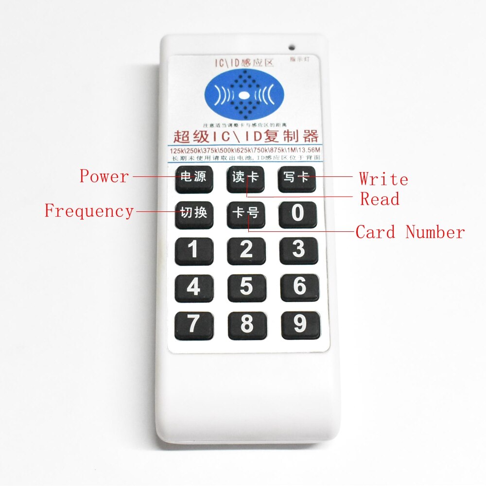 Nfc ic id kopieermachine duplicator kloner rfid lezer schrijver 13.56 mhz 125 khz 250 khz 375 khz 500 khz 625 khz 750 khz 875 khz 1 mhz