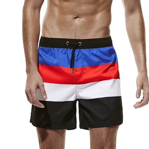 Men's Board Shorts Fast Dry Summer Vacation Beach Surfing Shorts for Men Sport Running Swimming Trunks Male AM2057: Red / L