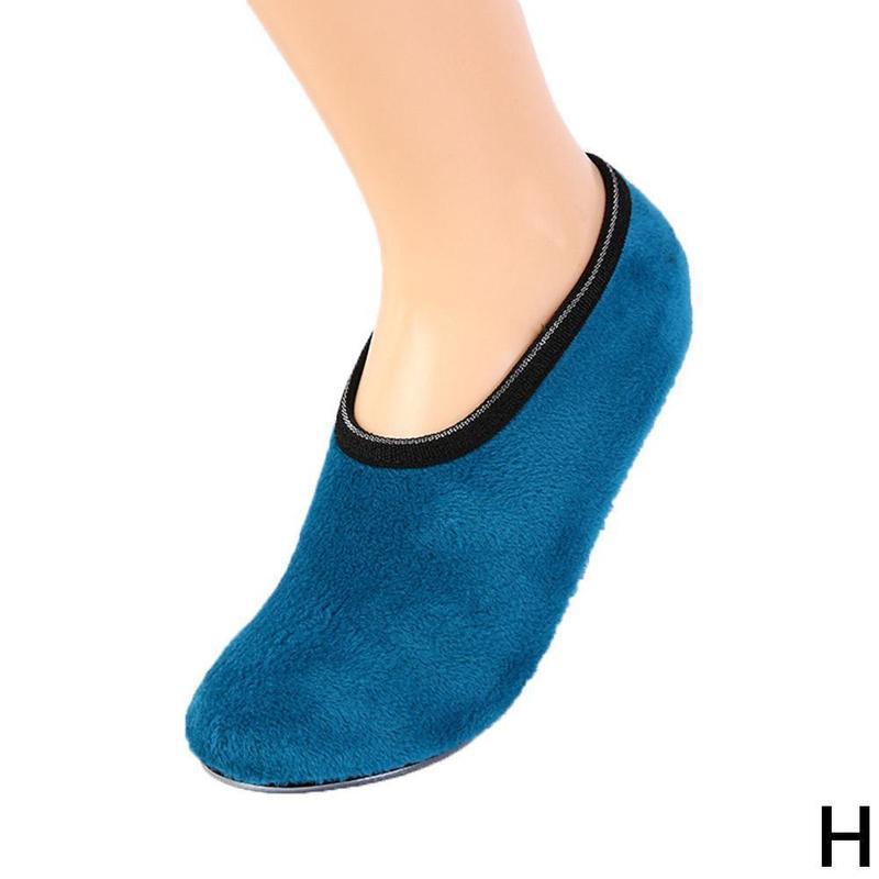 Más calcetines gruesos de terciopelo para el suelo Otoño e Invierno Calcetines antideslizantes de algodón cálido para niños y niñas fundas de zapatos para bebés adultos: Dark Grey