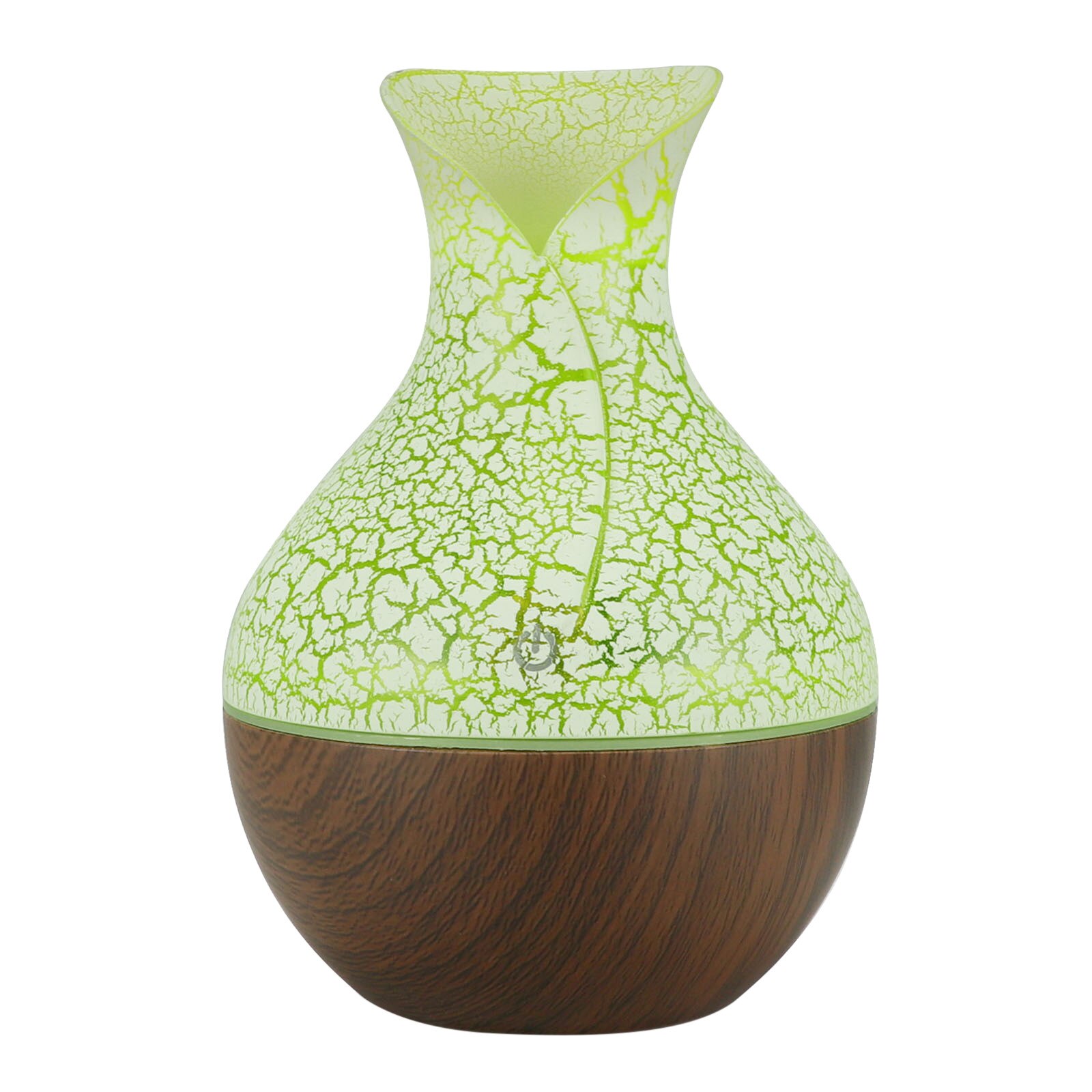130ml LED Essential Oil Diffuser Humidifier Aromatherapy Wood Grain Vase Aroma Reed Diffuser Sets Mist Maker with LED Night Lamp