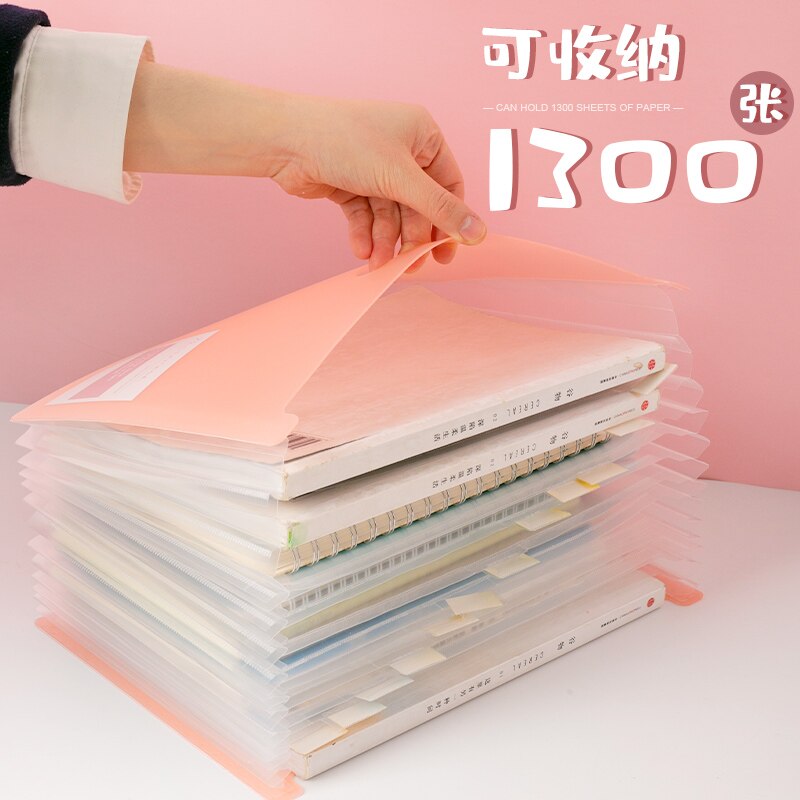 13 kieszenie rozszerzenie pliku uchwyt o dużej pojemności Organizer na dokumenty rachunek dokument A4 Organizer taca na dokumenty przenośne akcesoria biurowe