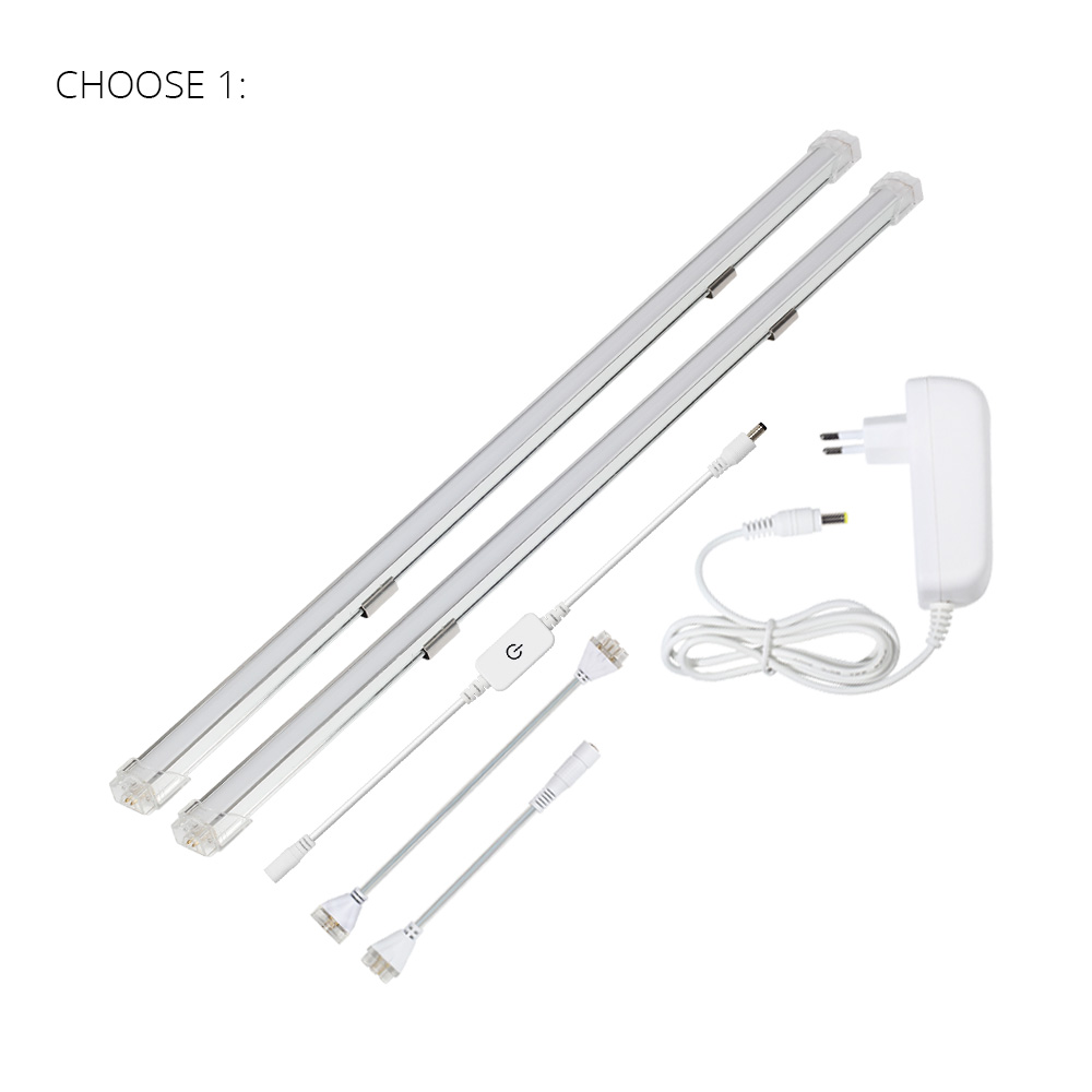 24V 2 STUKS 4 STUKS 50CM Led Bar Licht Aluminium Profiel Keuken Verlichting iTouch Sensor Ultra Dunne Onder kast Licht LED strip mount: 2PCS X 50CM SET / Warm white