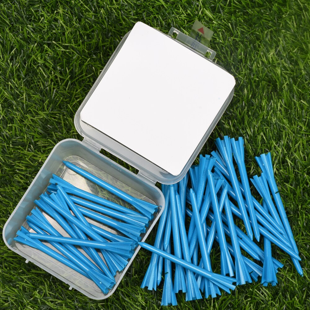 40 Stks/doos Golf Golf Tee Plastic 85Mm Onbreekbaar Plastic Golf Tees Duurzaam Stabiele Tees Golfbal Houder: Blauw