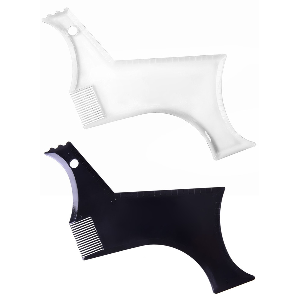 Men Beard Styling Template Beard Comb All-In-One Beard Shaping Tool Lightweight and Flexible with Full-Size for Line up