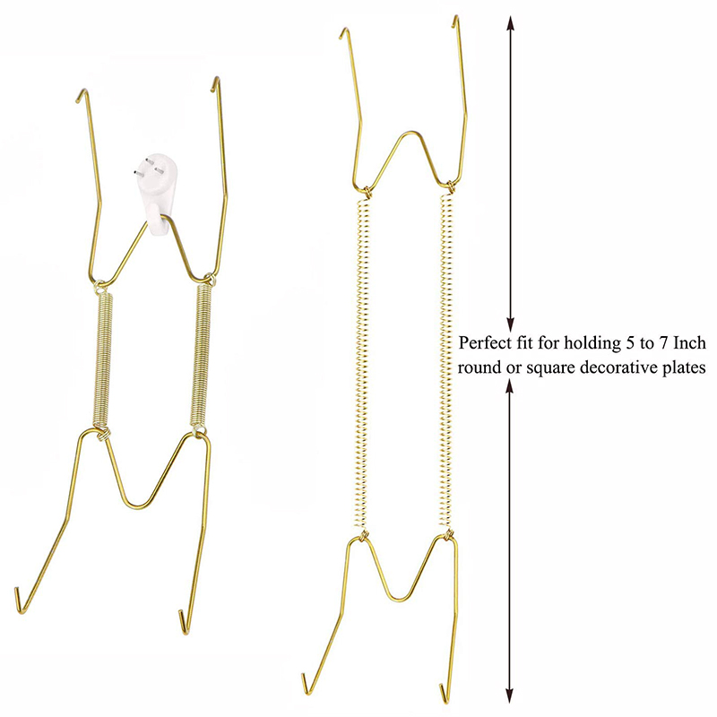 10 Pack Plate Hangers, 6 Inch Wall Plate Hangers and 10 Pack Wall Hooks, Compatible 5 To 7 Inch Decorative Plates, Antique China