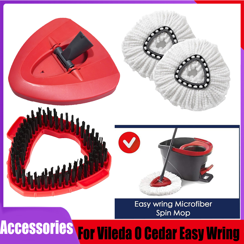 Spin Mop Doek Hoofd Basis Scrub Mop Borstelkop Vervanging voor Vileda O-cedar 360 ° Easy Wring Tank Systeem Douche Vloer Mop Borstel