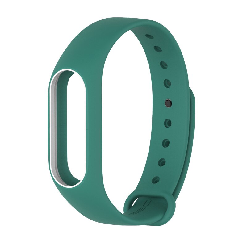 Strap for Xiaomi Mi Band 2 Bracelet for Smart Watches Xiomi Bend 2 Wristbands Replacement Silicone Miband 2 Straps Correa Opaska: Green and white