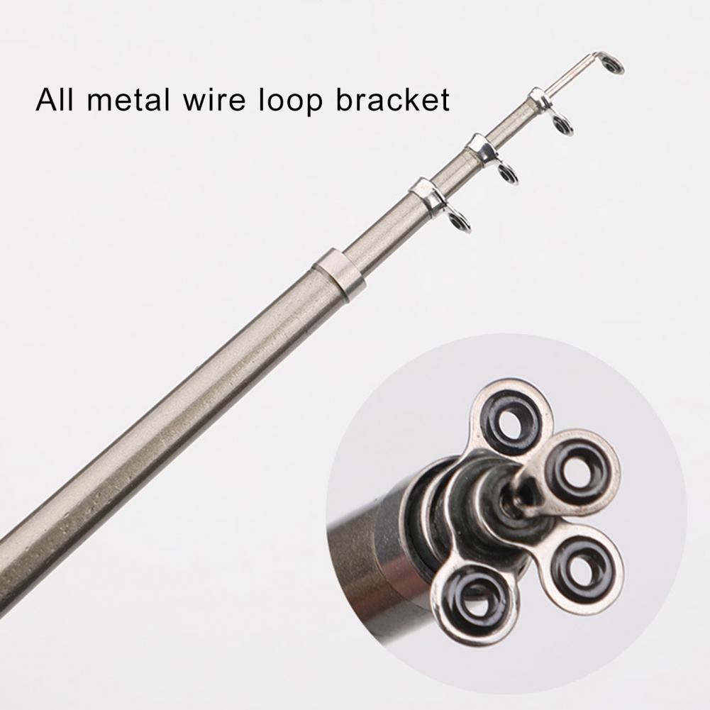 1,6 m Stift bilden Teleskop Mini Angelrute Stange mit Metall Spinnen Spule Rad
