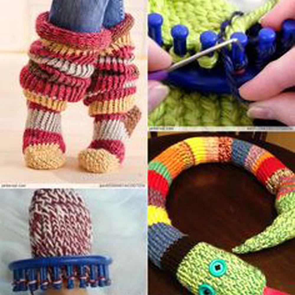 4 Size Kleurrijke Breien Loom Set Breien Machine Ronde Cirkel Hoed Knitter Wol Garen Naalden Haak Naaien Gereedschap Voor Hoeden sjaals