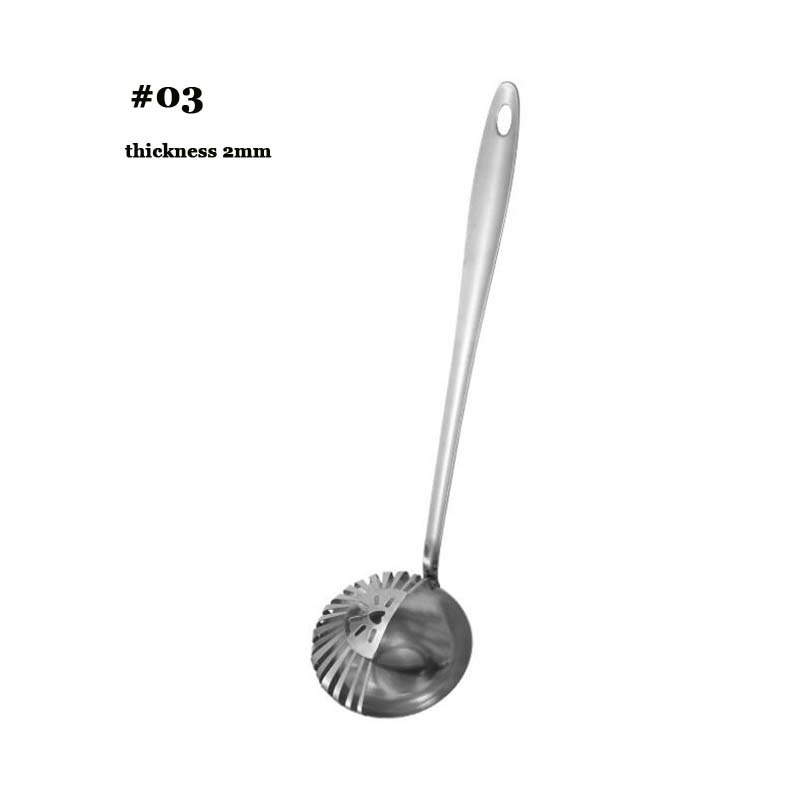 Dual Purpose Spoon Stainless 2 In 1 Stainless Steel Soup Spoon Colander Colander Lid Can Be Split Pot Spoon Cooking Spoon: 03