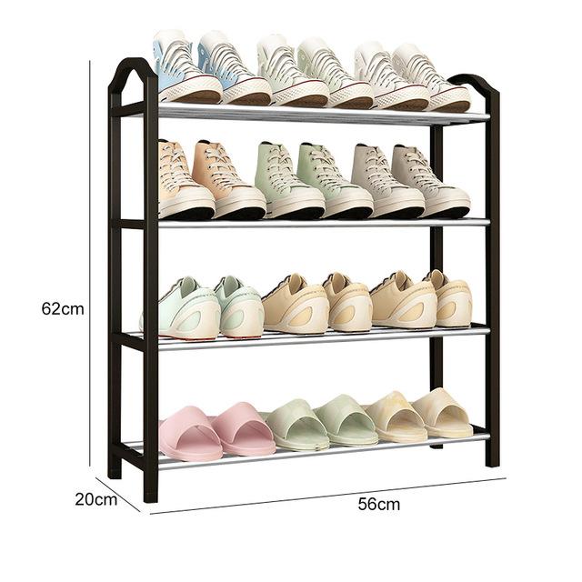 4 Layer Metal Shoe Rack Easy Assembled Shoes Stand... – Grandado