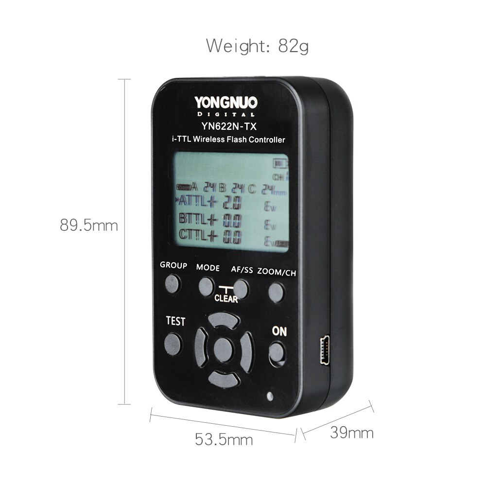 Yongnuo – transmetteur LCD sans fil YN-622N-TX YN622N-TX, contrôleur de Flash i-ttl 1/8000s, déclencheur émetteur pour Nikon DSLR