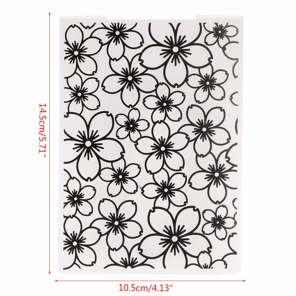 Plastic Embossing Folder Template for DIY Scrapbook Photo Album Card Paper Craft Flower 5