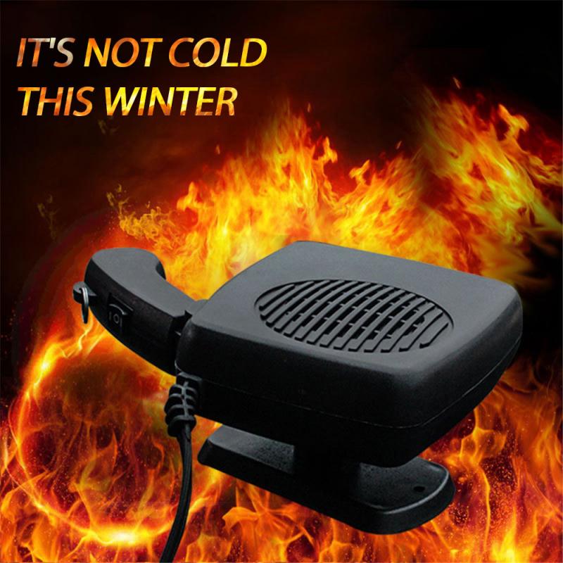 Mini aquecedor elétrico 12/24v carro automático portátil aquecedor elétrico aquecimento ventilador de refrigeração defloster acessórios automóveis