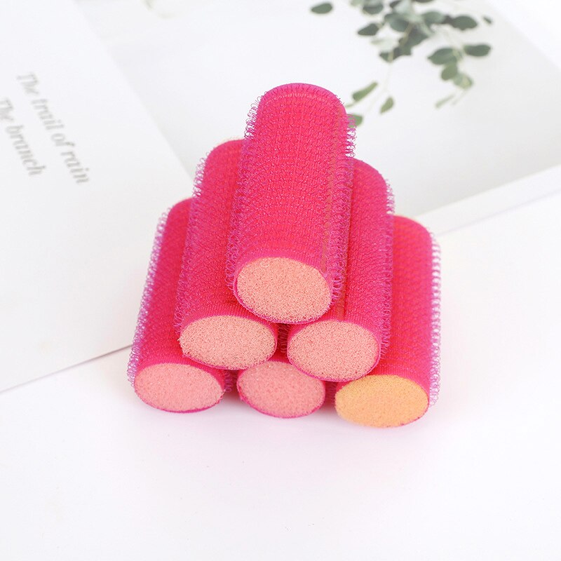 Haarrollers, zelfklemmende rollers, zelfklemmende rollers, salonkrullen, haarkrullen 6 stuks 2.5 x 6cm