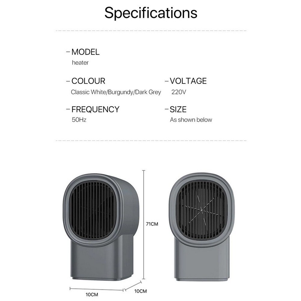 110-220V Mini Electric Air Heater Powerful Warm Blower Fast Heater Fan Stove Radiator Room Warmer for Home Office Warm Heater