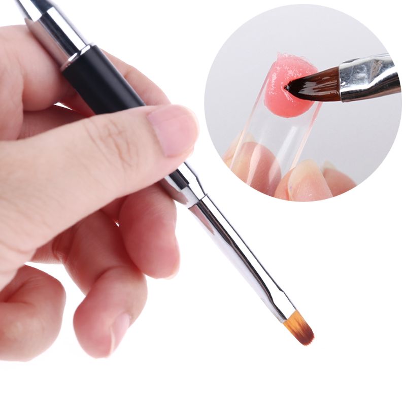 Nail Art Pen Dual-ended Painting Pen Toning Drawing UV Gel Brush Shiny Rhinestones Handle Nail Care Manicure Tool