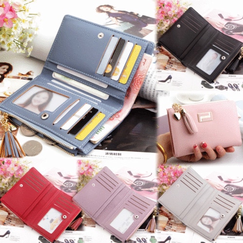 Dames kleine portemonnee dames korte stevige portemonnee clutch tas