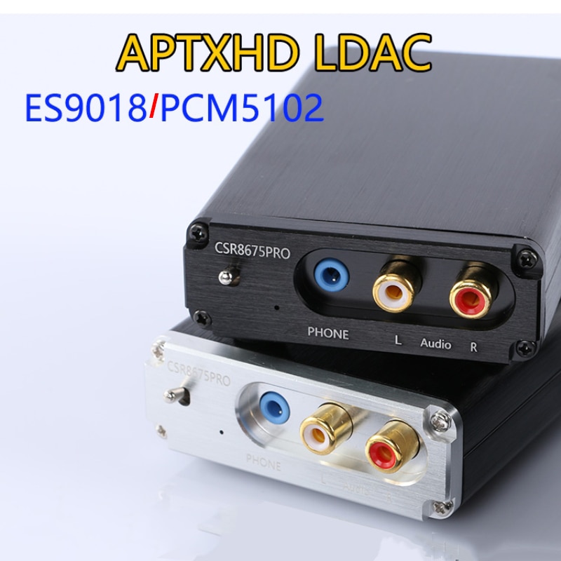 Lusya PCM5102A ES9018 Dac Decoderen CSR8675 Bluetooth 5.0 Draadloze Ontvanger Aptx Hd/Ldac 3.5Mm Rca Uitgang 24bit Met antenne