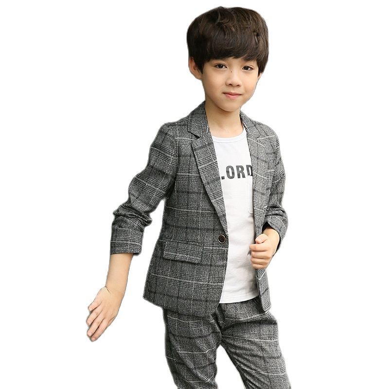 Bloem Jongens Trouwpak Gentleman Kinderen Formele Smoking Jurk Kinderen Party Prestaties Jurk Kostuum Blazer + Broek 2 Stuks Outfits