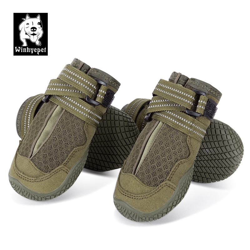 Truelove pet dog shoes, sporty winter shoes, rainproof, waterproof rubber sole, anti-slip dog boots, reflective, medium/large, 4 pieces/set