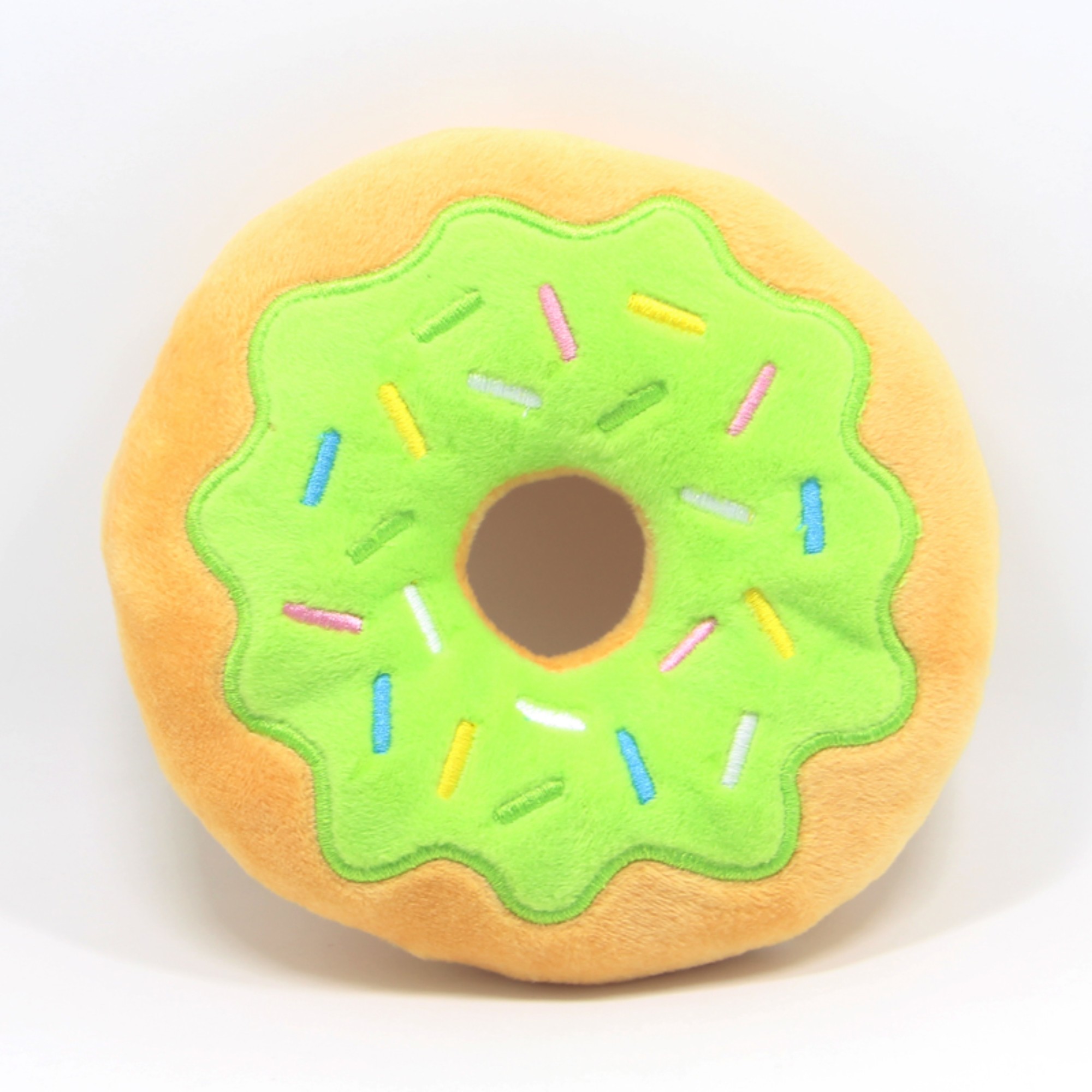 Dog Toys Donut Plush Soundmaking Cute Toy Pets Dog Squeaky Sound Funny Interactive Bite-Resistant Chew Biting Teeth Grinding: green