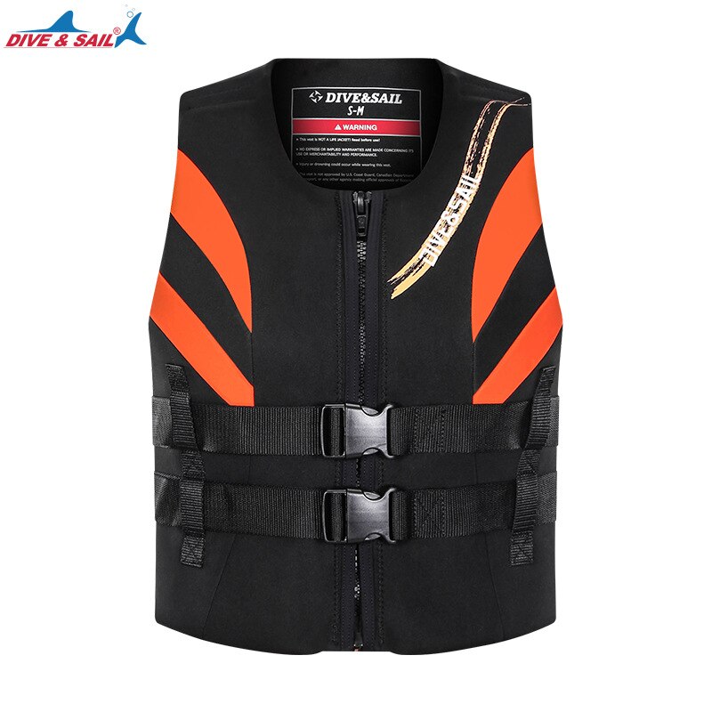 Adult Men Women Safety Life Jacket Aid Sailing Boating Swimming Fishing Vest Buoyancy Waistcoat Diving Surfing: Black / M