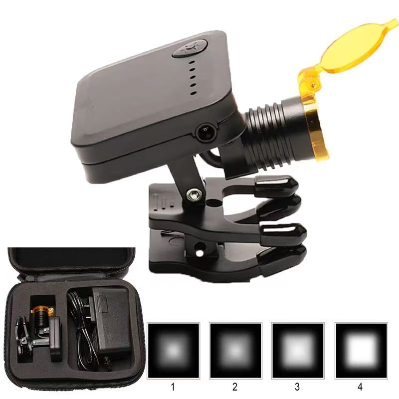 Faro dental ergonómico de 3 W: lámpara inalámbrica con clip y filtro ajustable para cirugía bucal, odontología cosmética y laboratorios