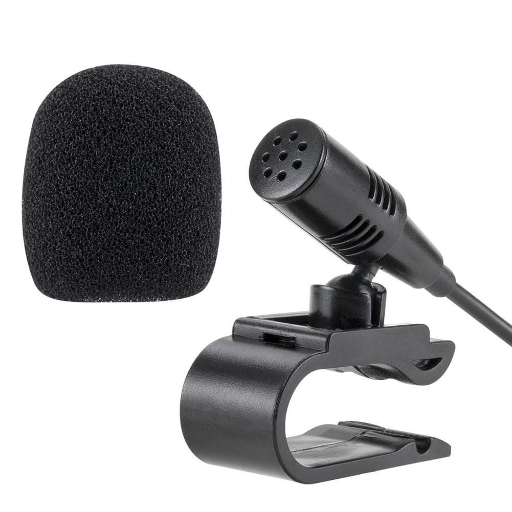 Bil ekstern mikrofon med 3.5mm 3m bluetooth lydkabel u-formet klip til radio automatisk dvd-afspiller biltilbehør