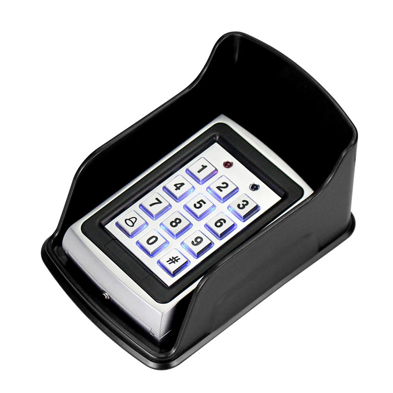 125Khz EM-ID Metal Case Gate Opener Deurslot Rfid Reader Access Control Keypad Met Back Light: with cover