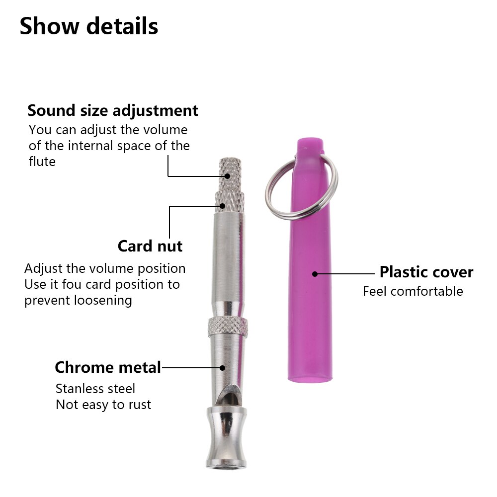 Formation de Discipline pour animaux de compagnie réglable sifflet pas aboiement arrêter d'aboyer porte-clés animaux outils fournitures répulsif à ultrasons