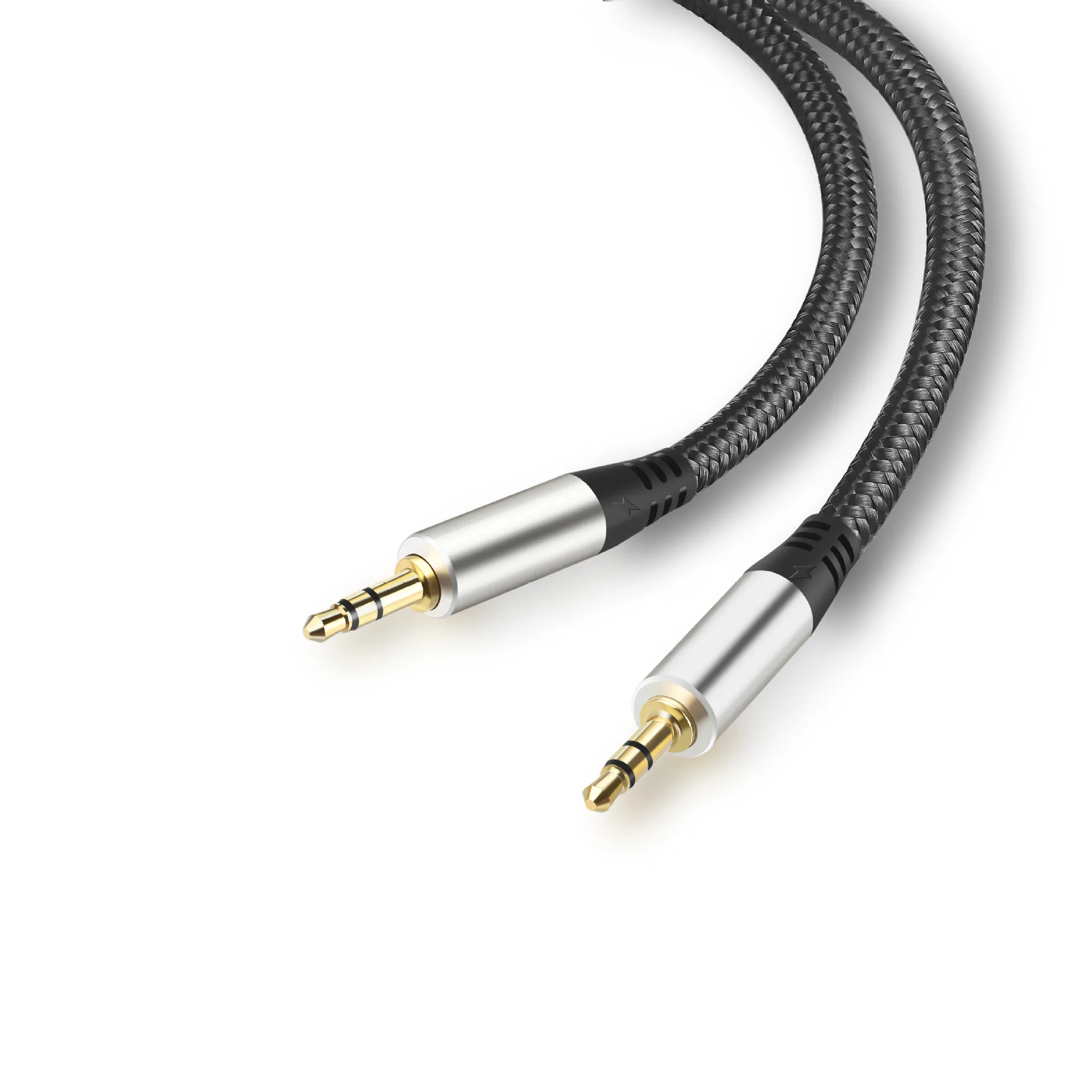 Przedłużacz Jacek 3.5 audio kabel mężczyzna do mężczyzna 3.5mm Hifi stereofoniczny linia Jacek 3 5 robić słuchawek PC Głośnik MP3 Przedłużacz samochodowy Aux: czarny / <= 0.5 m