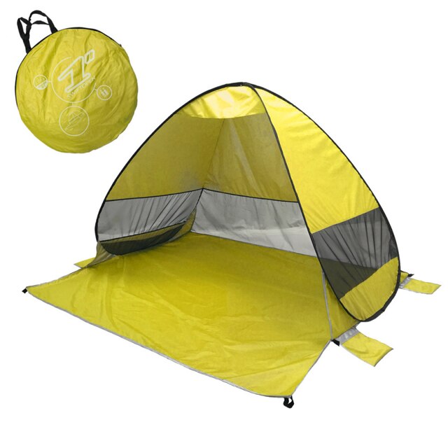 Naturehike Tent Camping 1-2 Person Automatic Instant Pop-up Ultralight Windproof And Waterproof Anti-UV Fishing Hiking Picnic: Yellow