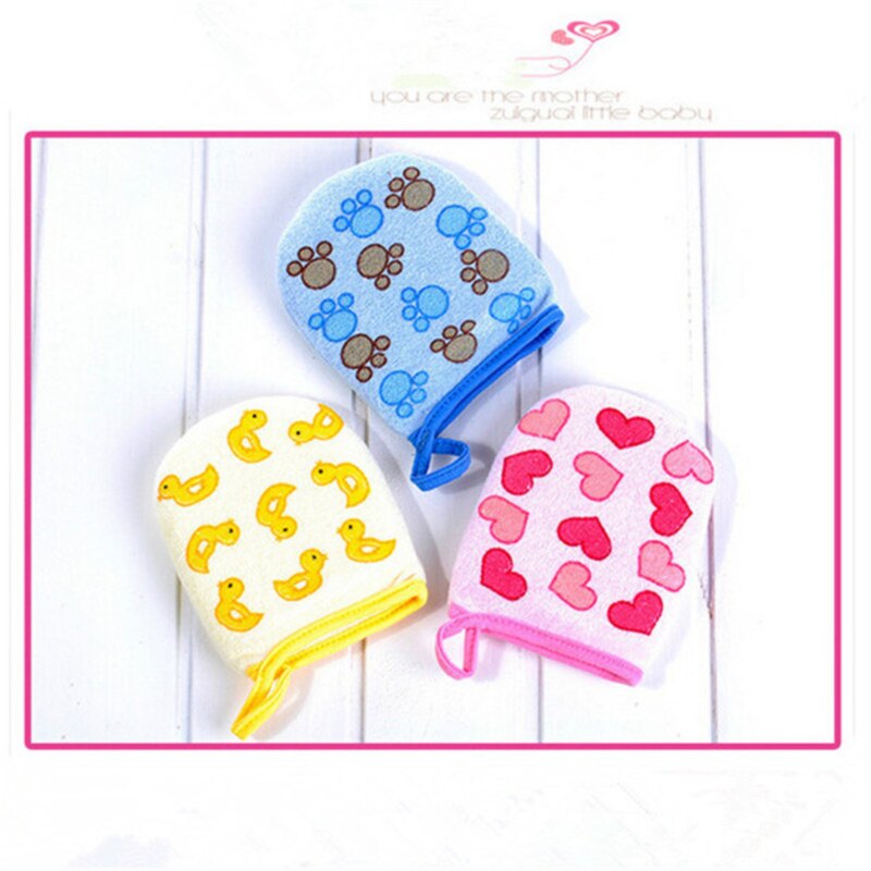 Manoplas de algodón para baño de bebé, manoplas de dibujos animados, esponjas de baño para niños, guantes de goma, manoplas de espuma, paño de lavado, toalla para el cuidado del bebé