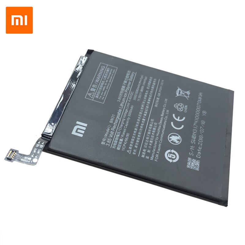 Xiao mi originele Vervanging Batterijen BN31 VOOR xiao Mi mi 5X mi 5X RODE mi note 5A Pro mi A1 rode mi Y1 LITE S2 TELEFOON Batterij 3000 mah