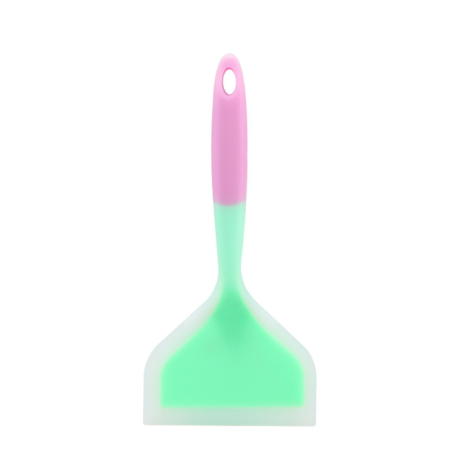 Silicone Cooking Turner Pancake Shovel Non-Stick Beef Meat Wide Pizza Spatula Kitchen Scraper Food Lifters Kitchen Gadgets: Purple powder and gr