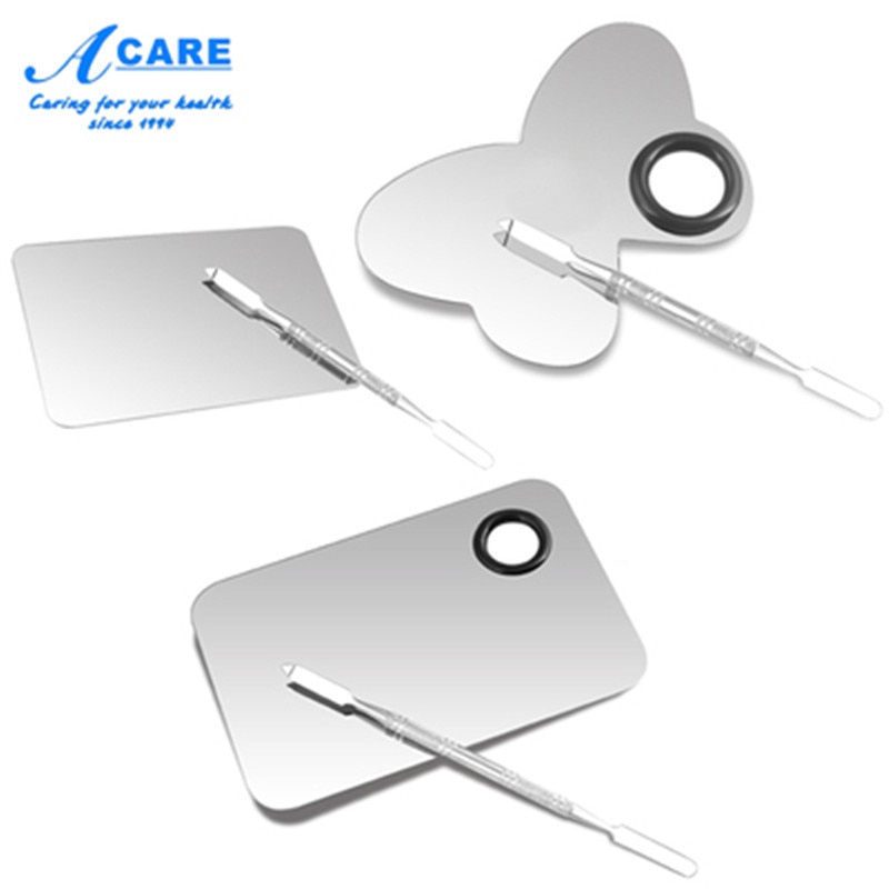 Makeup Palette Stainless Steel Cream Foundation Mixing Salon Manicure Finger Ring Color Mixer Cosmetic Tool
