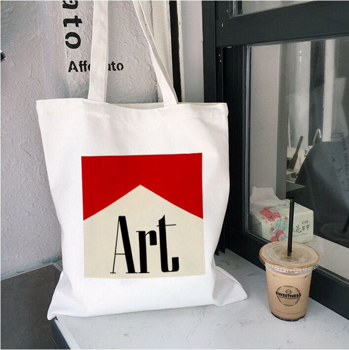 Art Aesthetic Harajuku Women Canvas Shoulder Bag Shopping Bags Students' Book Bag Handbags Tote for Girls Ulzzang Messenger Bags: Default Title