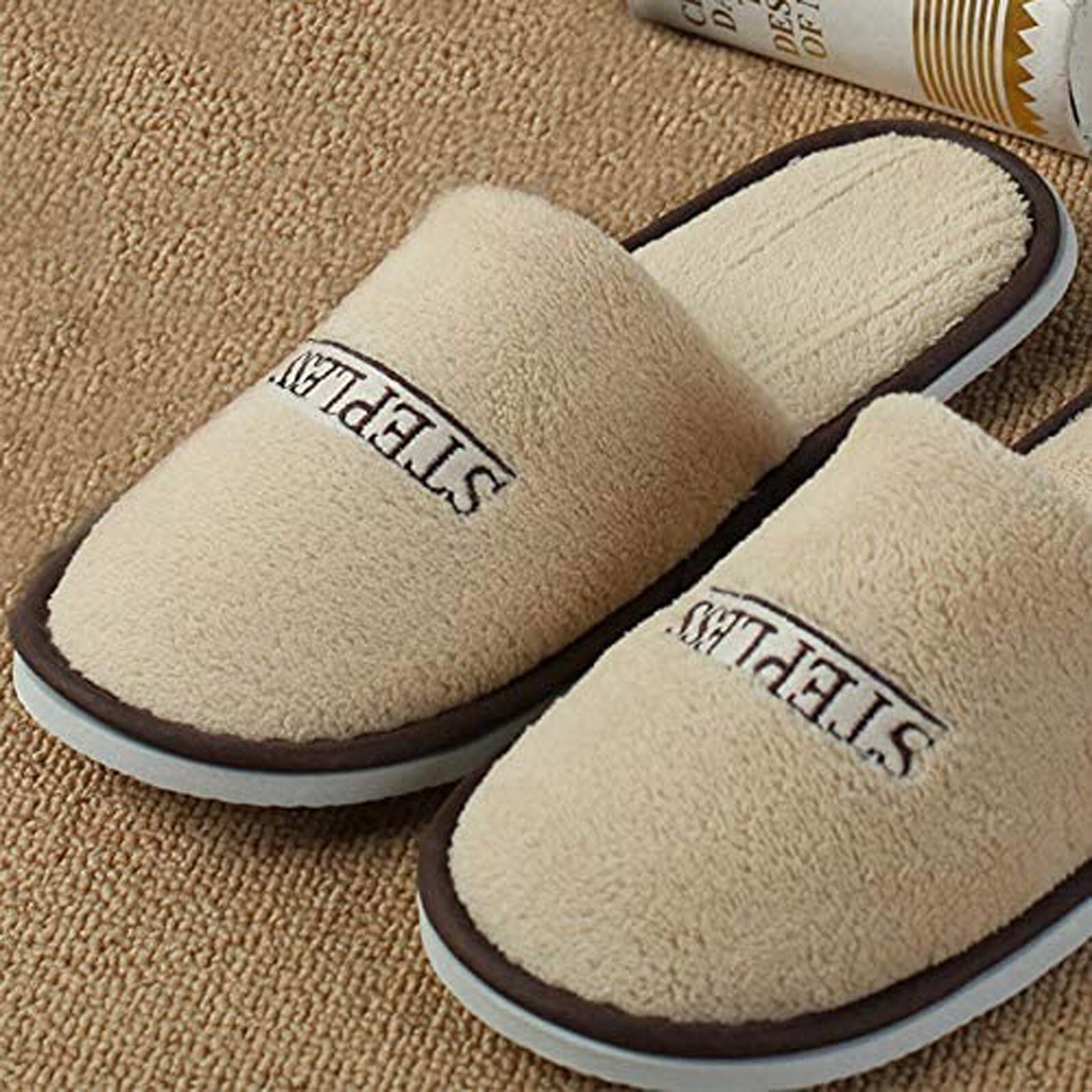Top Selling 5 Paar Pluche Slippers Wegwerp Gesloten Slippers Hotel Wegwerp Slippers Ondersteuning En