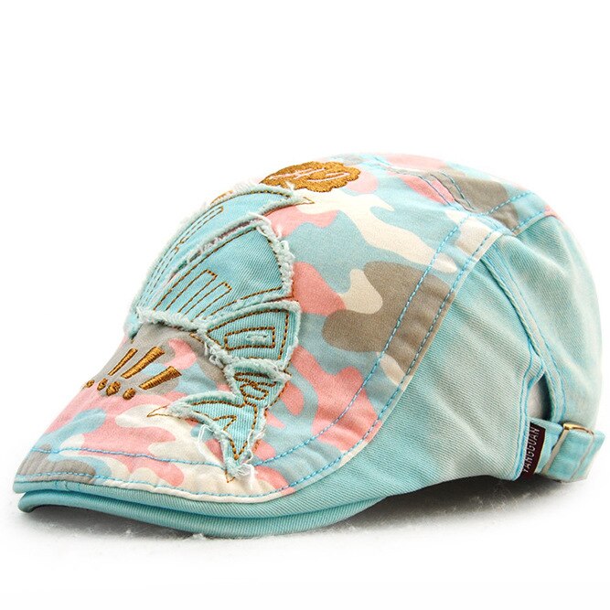 [jamont] vår høst barn caps gutt basker hatter jente visir kamuflasje bomull barn flat caps 5-10y justerbare casquette