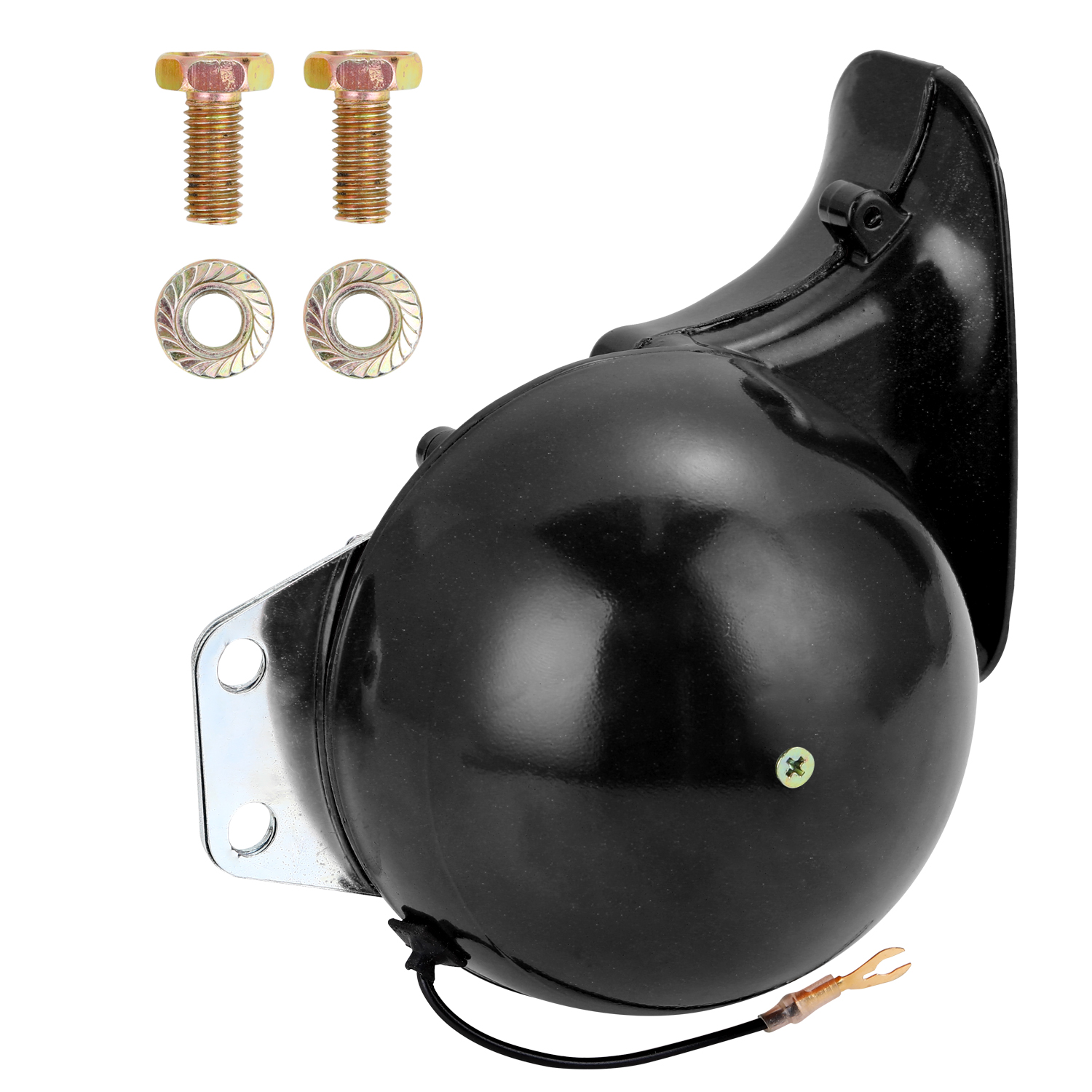 Bocina eléctrica tipo Caracol para coche, claxon de aire Universal de 300DB, 12V, negro, azul, verde y naranja: Black