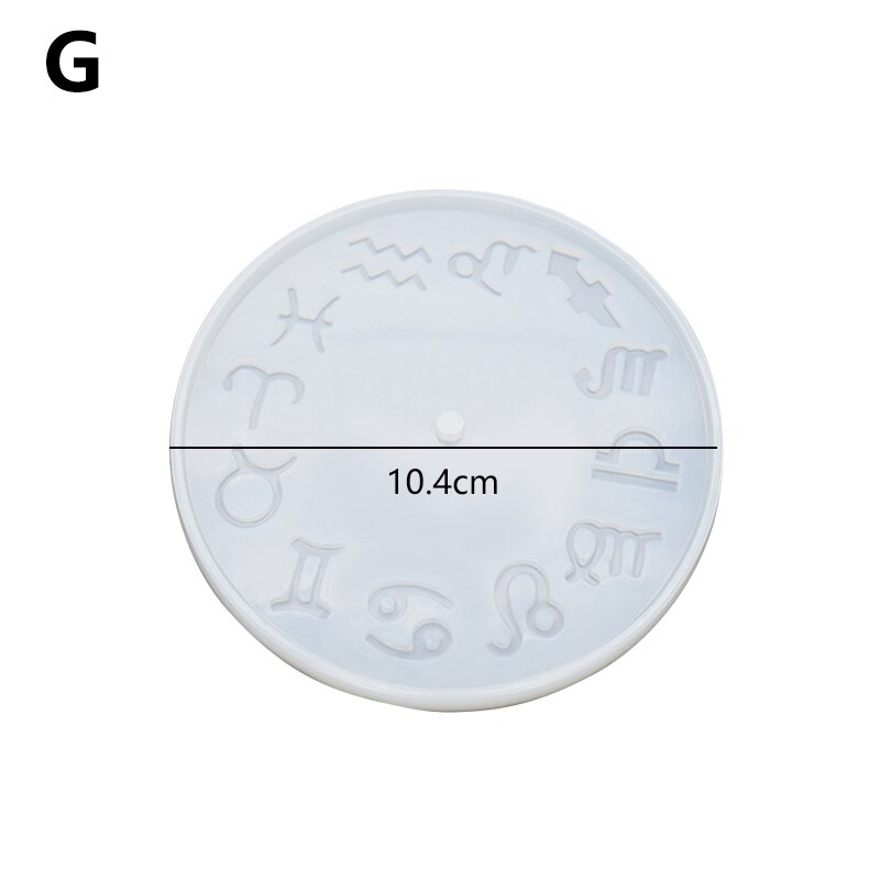 Diy Silicone Klok Mold Epoxyhars Tray Mold Klok Craft Maken Sieraden Accessoires Klei Cement Silicon Klok Mould Ronde: 7