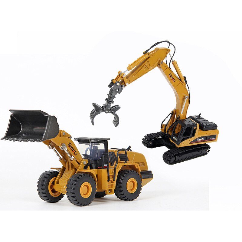 In Lega di alta Simulazione Giocattoli 1:50 Bilancia Die-cast Modello Idraulico Navvy Loader Bulldozer Ingegneria Macchina di Costruzione I Regali Dei Ragazzi: Loader Woodgrab