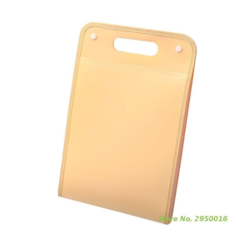 A4 13 Pocket Expanding File Folder Organizer with Dividers Letter Size Expandable Accordion Document Bag Business Briefcase: Apricot B